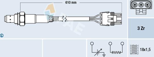 FAE 77118 - Lamda-sonda parts5.com