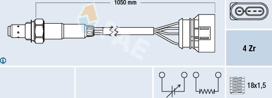 FAE 77134 - Lamda-sonda parts5.com