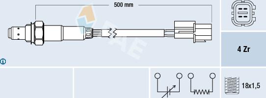 FAE 77344 - Sonda Lambda parts5.com