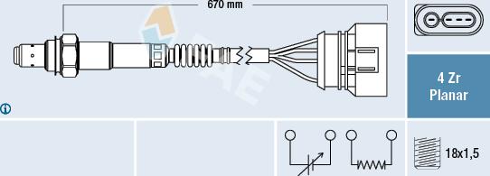 FAE 77302 - Αισθητήρας λάμδα parts5.com