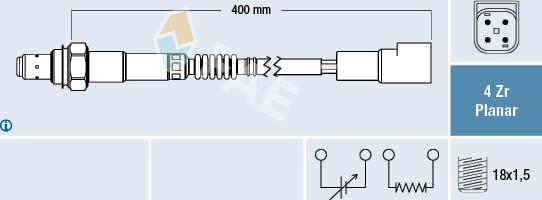 FAE 77244 - Lamda-sonda parts5.com