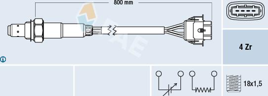 FAE 77247 - Lambda sensörü parts5.com