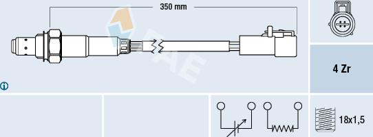 FAE 77264 - Lambda Sensor parts5.com