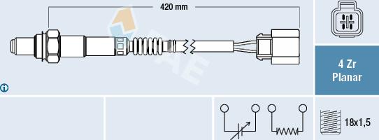 FAE 77288 - Lamda-sonda parts5.com