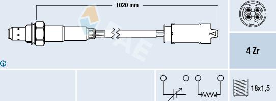 FAE 77238 - Ламбда-сонда parts5.com