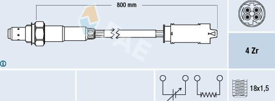 FAE 77237 - Αισθητήρας λάμδα parts5.com