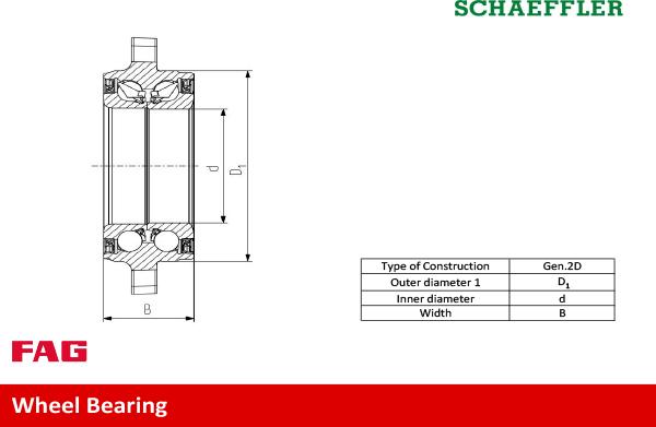 FAG 713 6103 80 - Set rulment roata parts5.com