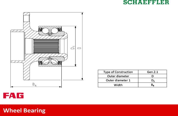 FAG 713 6104 70 - Komplet kolesnega lezaja parts5.com