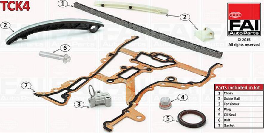 FAI TCK4 - Komplet pogonskog lanca parts5.com