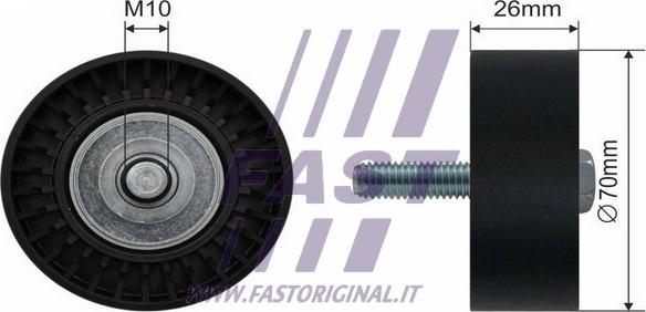 Fast FT44530 - Τροχαλία παρέκκλισης, ιμάντας poly-V parts5.com