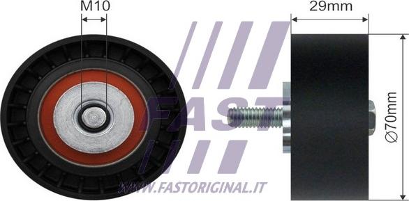 Fast FT44575 - Polea inversión / guía, correa poli V parts5.com