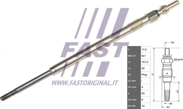 Fast FT82706 - Bujie incandescenta parts5.com