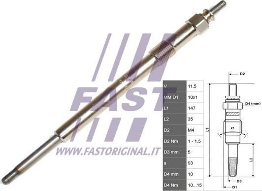 Fast FT82736 - Bougie de préchauffage parts5.com