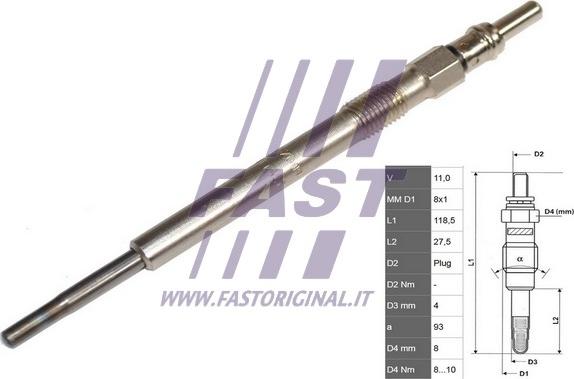 Fast FT82720 - Bujie incandescenta parts5.com