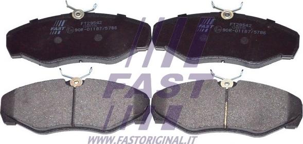 Fast FT29542 - Komplet zavornih oblog, ploscne (kolutne) zavore parts5.com