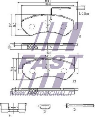 Fast FT29132HD - Set placute frana,frana disc parts5.com