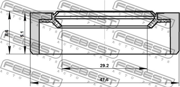 Febest 95BDY-31470509X - Szimering, hajtótengely parts5.com