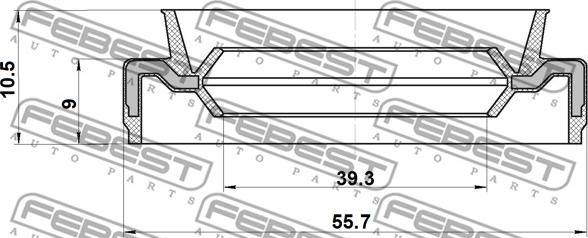 Febest 95CDS-41560910X - Τσιμούχα, άξονας μετάδοσης κίνησης parts5.com