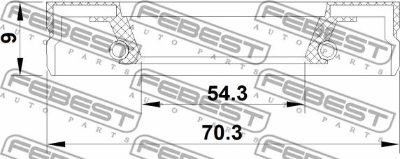 Febest 95FEY-56700909X - Garnitura etansare arbore, arbore principal cutie de viteza parts5.com