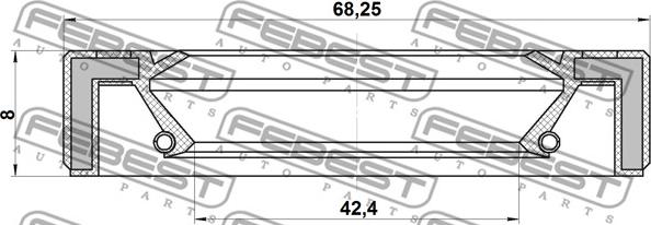 Febest 95GAY-44680808R - Simering, ax cardanic parts5.com