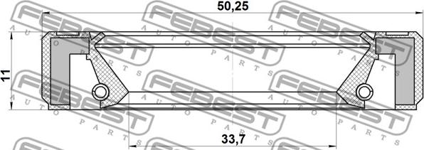 Febest 95GBY-35501111L - Yağ keçesi, tahrik mili parts5.com