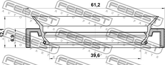 Febest 95GDW-41610712C - Simering, diferential parts5.com