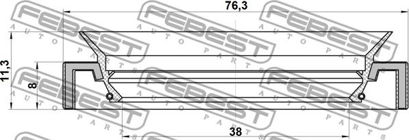 Febest 95HAY-40760811R - Võlli rõngastihend,veovõll parts5.com