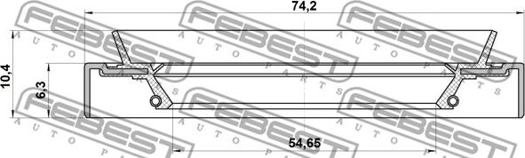 Febest 95HDS-56740610X - Dichtring, Radnabe parts5.com