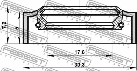 Febest 95NAY-19300507X - Juego de reparación, rótula axial, barra de acoplamiento parts5.com