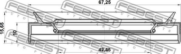 Febest 95PES-44671016C - Seal, drive shaft parts5.com