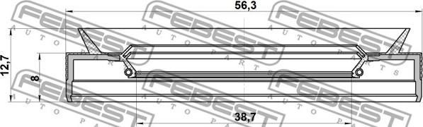 Febest 95PES-40560813C - Tesniaci krúżok hriadeľa automatickej prevodovky parts5.com