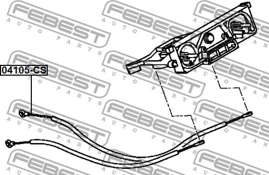 Febest 04105-CS - Cablu, clapeta reglare incalzire parts5.com