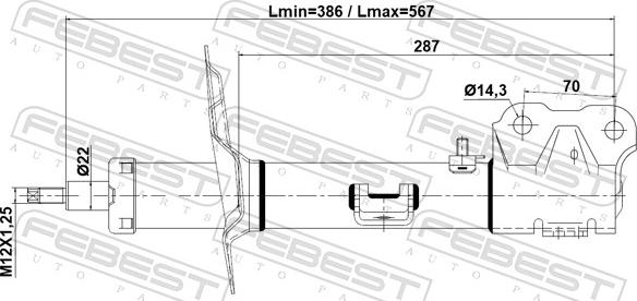 Febest 04110-005FR - Amortizor parts5.com