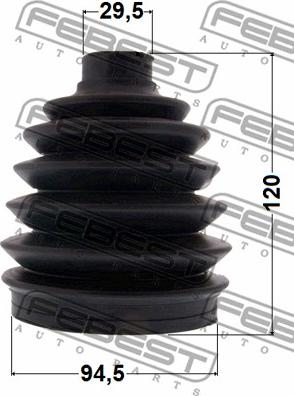 Febest 0417P-V97WF - Маншон, полуоска parts5.com