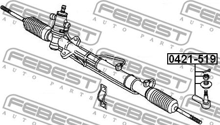 Febest 0421-519 - Hlava příčného táhla řízení parts5.com