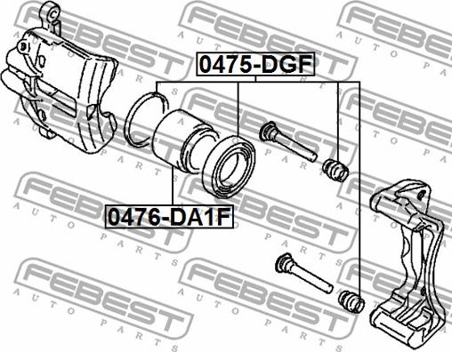 Febest 0475-DGF - Juego de reparación, pinza de freno parts5.com