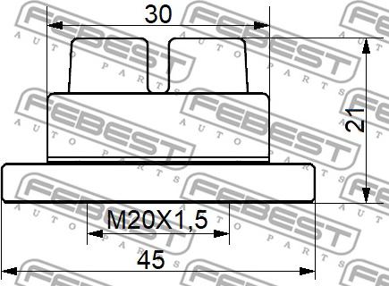 Febest 0598-NHUB02 - Piulita, butuc roata parts5.com