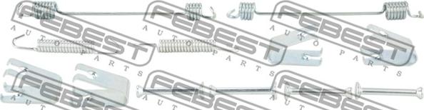 Febest 0504-DYR - Set accesorii, saboti frana parcare parts5.com