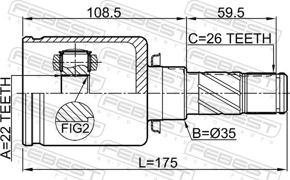 Febest 0511-BMATLH - Set articulatie, planetara parts5.com