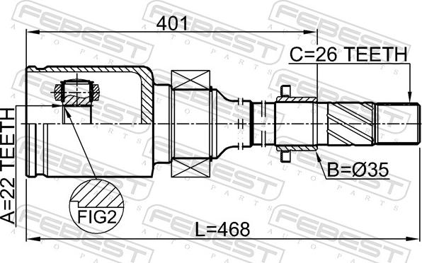 Febest 0511-BMATRH - Set articulatie, planetara parts5.com