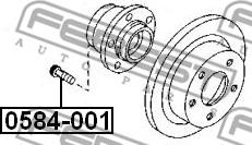 Febest 0584-001 - Sworzeń koła parts5.com