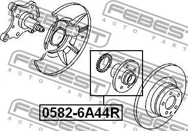 Febest 0582-6A44R - Butuc roata parts5.com