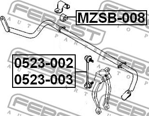 Febest 0523-003 - Rod / Strut, stabiliser parts5.com