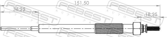 Febest 06642-001 - Bujie incandescenta parts5.com