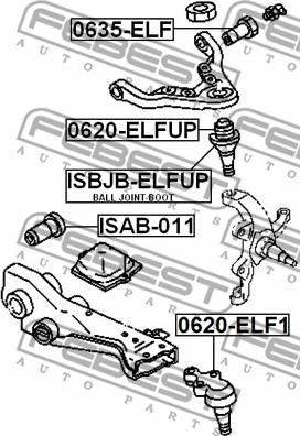 Febest 0635-ELF - Suport brat suspensie parts5.com