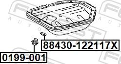 Febest 0199-001 - Sulgurkruvi, õlivann parts5.com