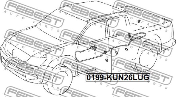 Febest 0199-KUN26LUG - Bovden, capac rezervor parts5.com