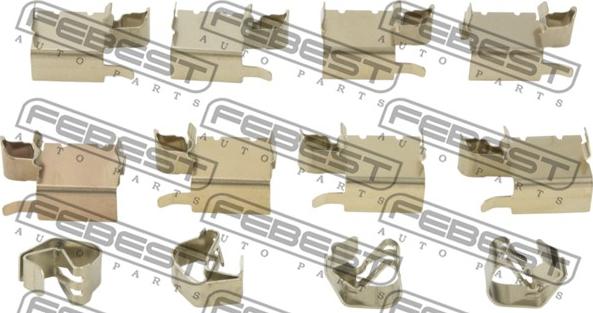 Febest 0103-NRE180F - Komplet pribora, obloga disk kočnica parts5.com