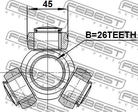 Febest 0116-AGV10 - Tripoda,cardan parts5.com