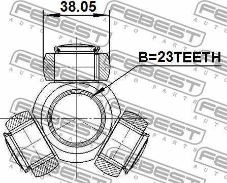 Febest 0116-SXM10 - Tripoda,cardan parts5.com